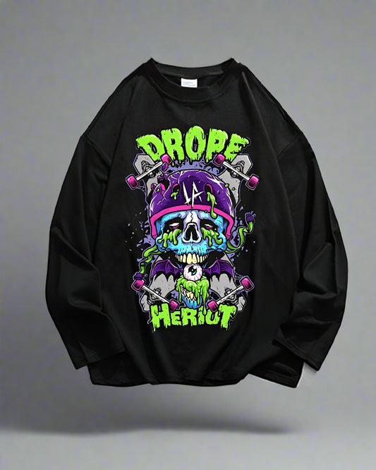 Urban Fusion Hip-Hop Sweatshirt - casual cotton sweatshirt - Comfortable Urban Fusion Hip-Hop Sweatshirt - Main view