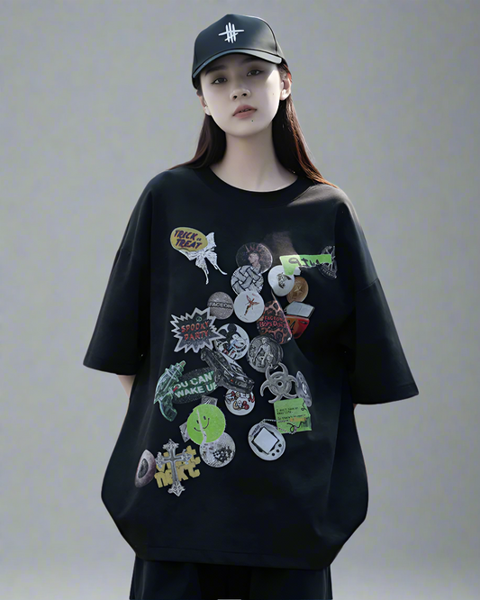 Urban Graffiti Graphic Tee - bold retro t-shirt - Urban Graffiti Graphic Tee for Everyday Comfort - Main view