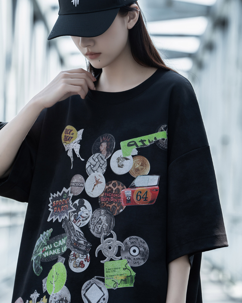 Urban Graffiti Graphic Tee -  soft cotton blend shirt - Urban Graffiti Graphic Tee for Everyday Comfort - View 6