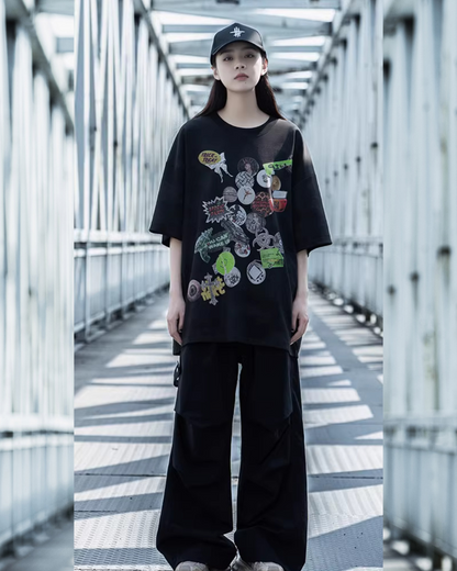 Urban Graffiti Graphic Tee -  unisex - Urban Graffiti Graphic Tee for Everyday Comfort - View 9