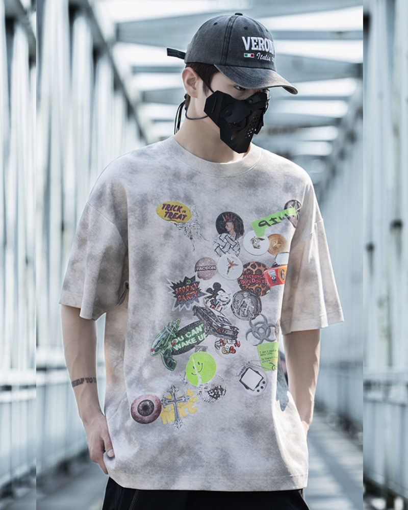 Urban Graffiti Graphic Tee - urban tee - Urban Graffiti Graphic Tee for Everyday Comfort - View 2