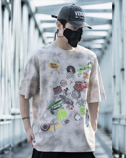 Urban Graffiti Graphic Tee - urban tee - Urban Graffiti Graphic Tee for Everyday Comfort - View 2