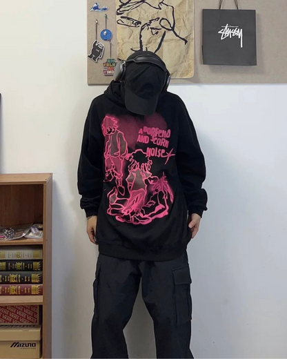 Urban Graffiti Love Hoodie -  comfortable hoodie - Urban Graffiti Love Hoodie for Everyday Comfort - View 4