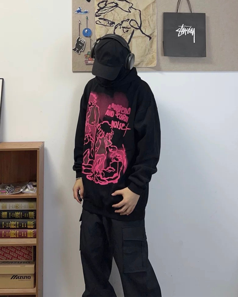 Urban Graffiti Love Hoodie -  durable streetwear - Urban Graffiti Love Hoodie for Everyday Comfort - View 5