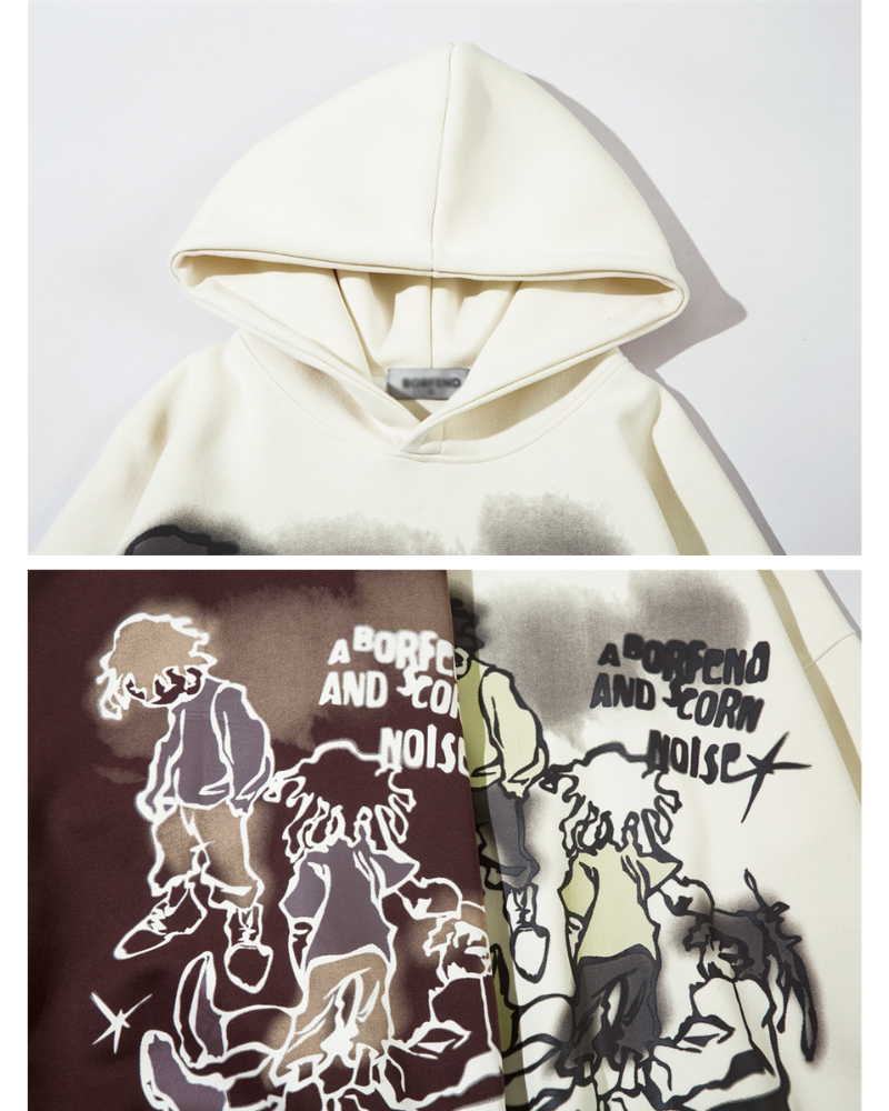 Urban Graffiti Love Hoodie -  graffiti love - Urban Graffiti Love Hoodie for Everyday Comfort - View 6