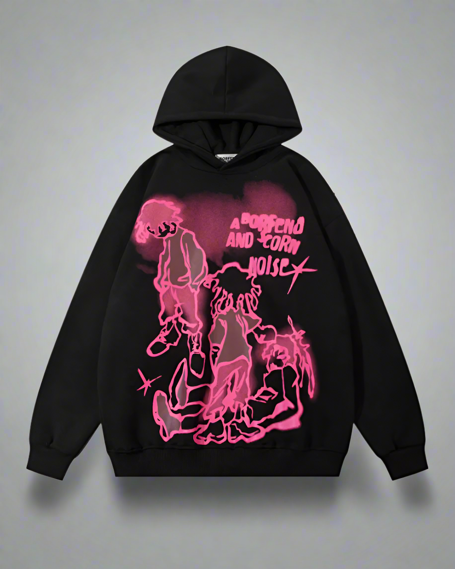 Urban Graffiti Love Hoodie - stylish techwear hoodie - Urban Graffiti Love Hoodie for Everyday Comfort - Main view