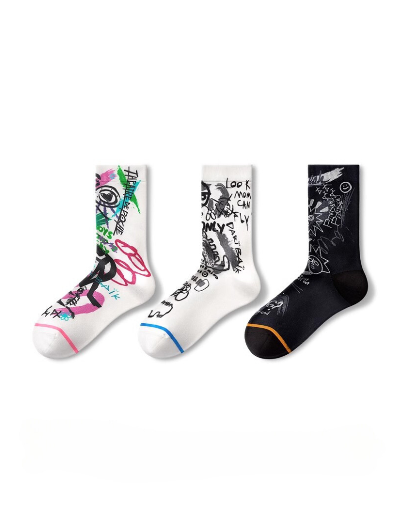 Urban Graffiti Performance Socks -  cotton socks - Urban Graffiti Performance Socks for Everyday Comfort - View 5