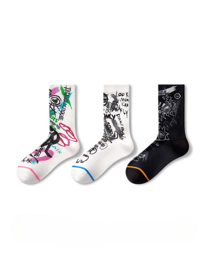 Urban Graffiti Performance Socks -  cotton socks - Urban Graffiti Performance Socks for Everyday Comfort - View 5
