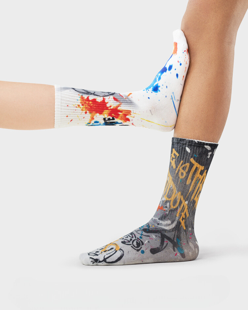 Urban Graffiti Performance Socks - New Arrivals - Urban Graffiti Performance Socks for Everyday Comfort - View 10