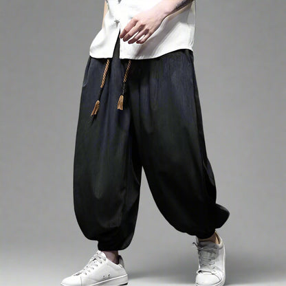 Urban Hakama Style Pants -  harajuku - Urban Hakama Style Pants for Effortless Street Style - View 5