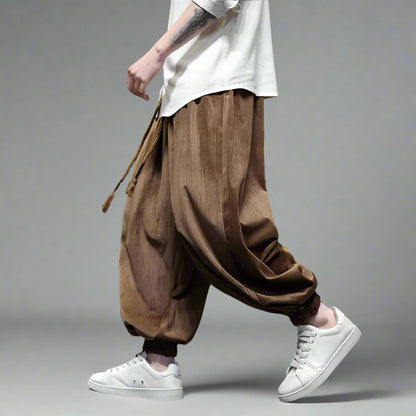 Urban Hakama Style Pants -  loose fit - Urban Hakama Style Pants for Effortless Street Style - View 6