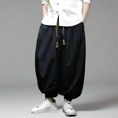 Urban Hakama Style Pants - samurai style pants - Urban Hakama Style Pants for Effortless Street Style - View 2