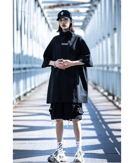 Urban High Neck Tee -  techwear - Urban High Neck Tee for Modern Street Style - View 8
