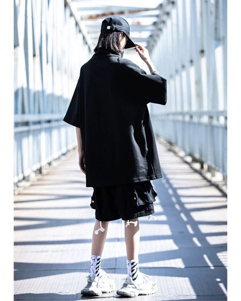 Urban High Neck Tee - urban style t-shirt - Urban High Neck Tee for Modern Street Style - View 9