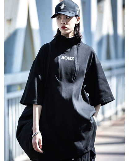 Urban High Neck Tee - urban tee - Urban High Neck Tee for Modern Street Style - View 2