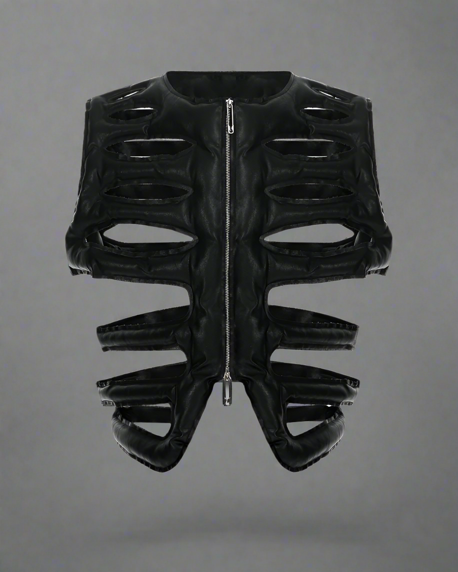 Urban Hollow PU Vest -  stylish vest - Urban Hollow PU Vest for Modern Urban Explorers - View 6
