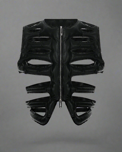 Urban Hollow PU Vest -  stylish vest - Urban Hollow PU Vest for Modern Urban Explorers - View 6