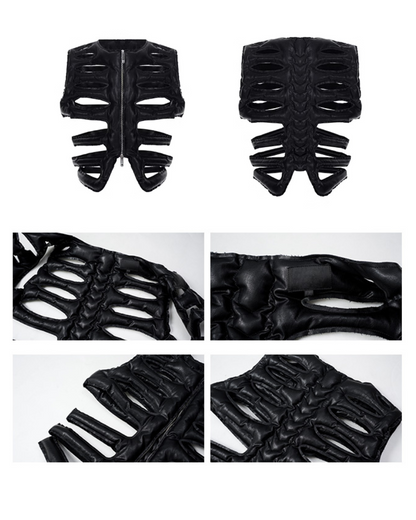 Urban Hollow PU Vest -  urban vest - Urban Hollow PU Vest for Modern Urban Explorers - View 7
