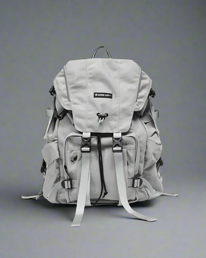Urban Japanese Techwear Backpack - techwear - Waterproof Urban Techwear Backpack in Black and Gray - View 2