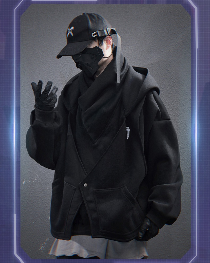 Urban Layered Turtleneck Hoodie -  hoodie and cargo pants - Urban Layered Turtleneck Hoodie for Modern Style - View 5