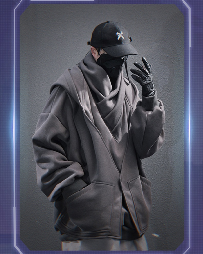 Urban Layered Turtleneck Hoodie -  techwear hoodie - Urban Layered Turtleneck Hoodie for Modern Style - View 6