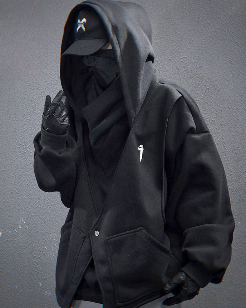 Urban Layered Turtleneck Hoodie - urban hoodie - Urban Layered Turtleneck Hoodie for Modern Style - View 2