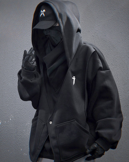 Urban Layered Turtleneck Hoodie - urban hoodie - Urban Layered Turtleneck Hoodie for Modern Style - View 2