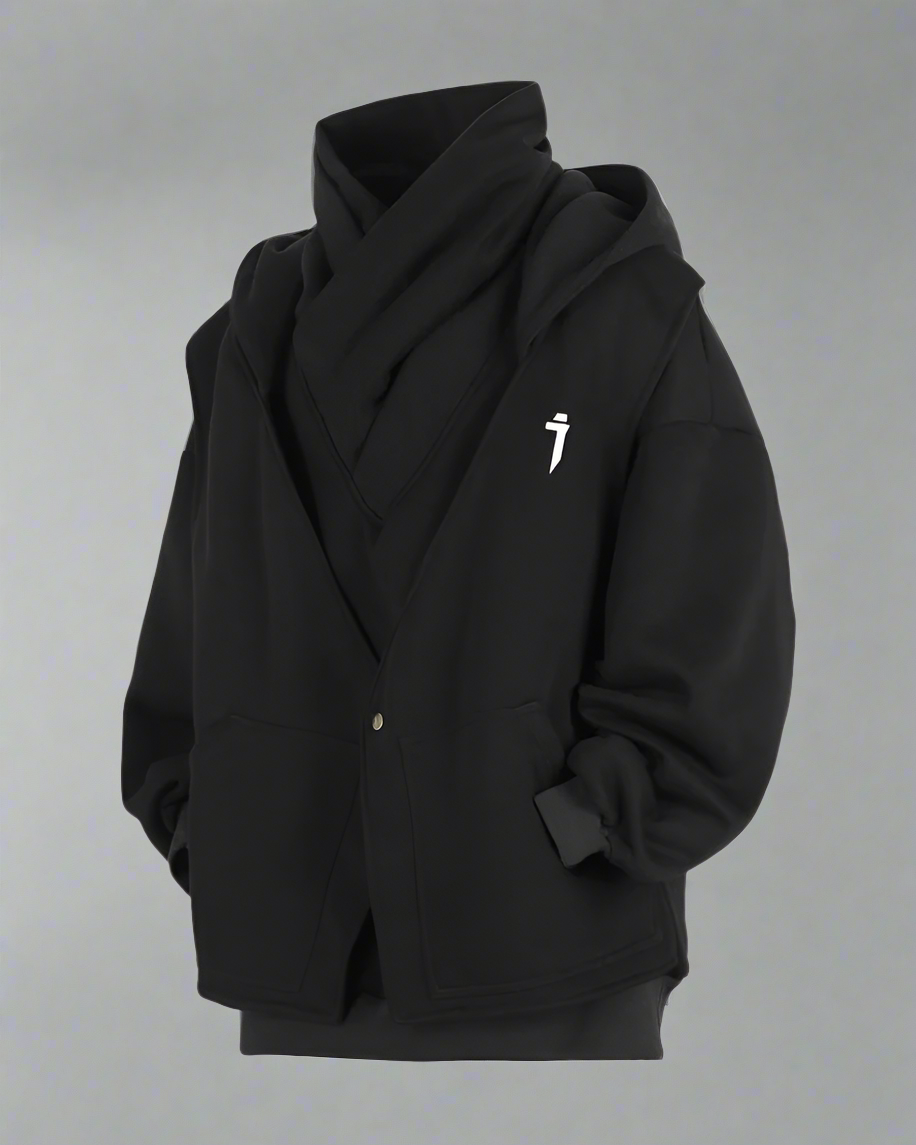 Urban Layered Turtleneck Hoodie -  versatile style - Urban Layered Turtleneck Hoodie for Modern Style - View 8