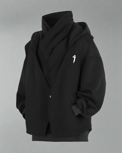 Urban Layered Turtleneck Hoodie -  versatile style - Urban Layered Turtleneck Hoodie for Modern Style - View 8