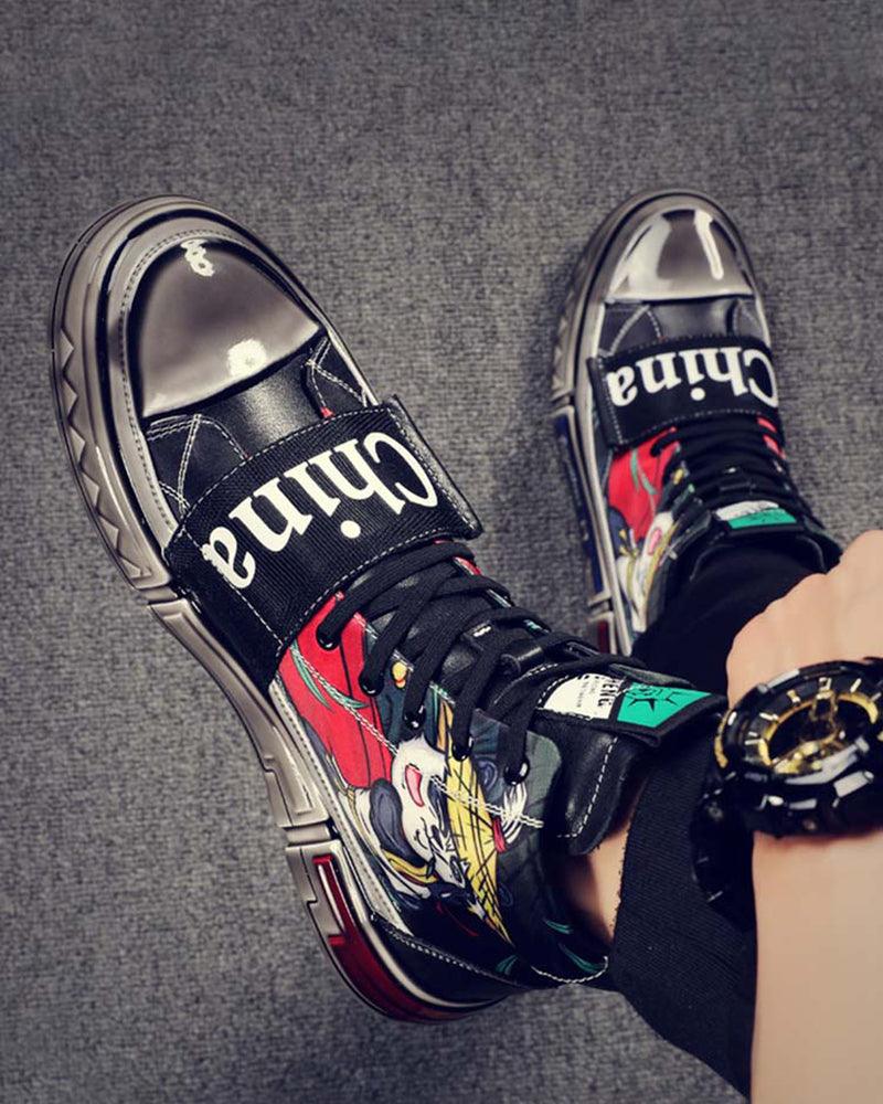 Urban Leather Techwear Sneakers -  Sun Wukong inspired shoes - Urban Leather Techwear Sneakers for Daily Comfort - View 6