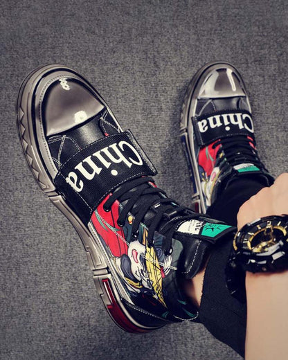 Urban Leather Techwear Sneakers -  Sun Wukong inspired shoes - Urban Leather Techwear Sneakers for Daily Comfort - View 6