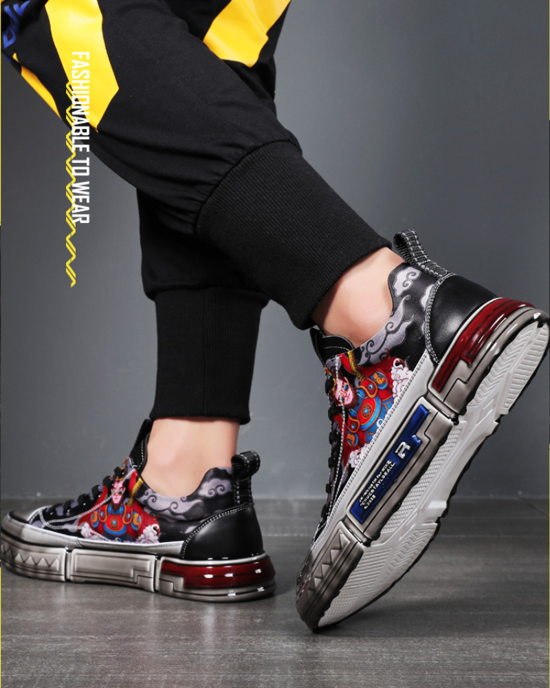 Urban Leather Techwear Sneakers -  comfortable techwear shoes - Urban Leather Techwear Sneakers for Daily Comfort - View 4