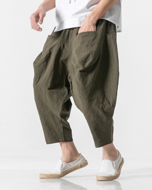 Urban Loose Hakama Trousers - contemporary hakama pants - Urban Loose Hakama Trousers for Comfort and Style - Main view