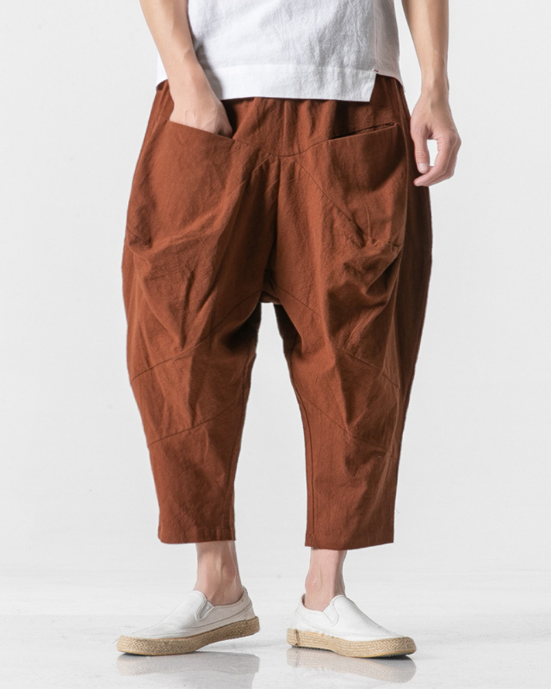 Urban Loose Hakama Trousers -  loose fit - Urban Loose Hakama Trousers for Comfort and Style - View 5