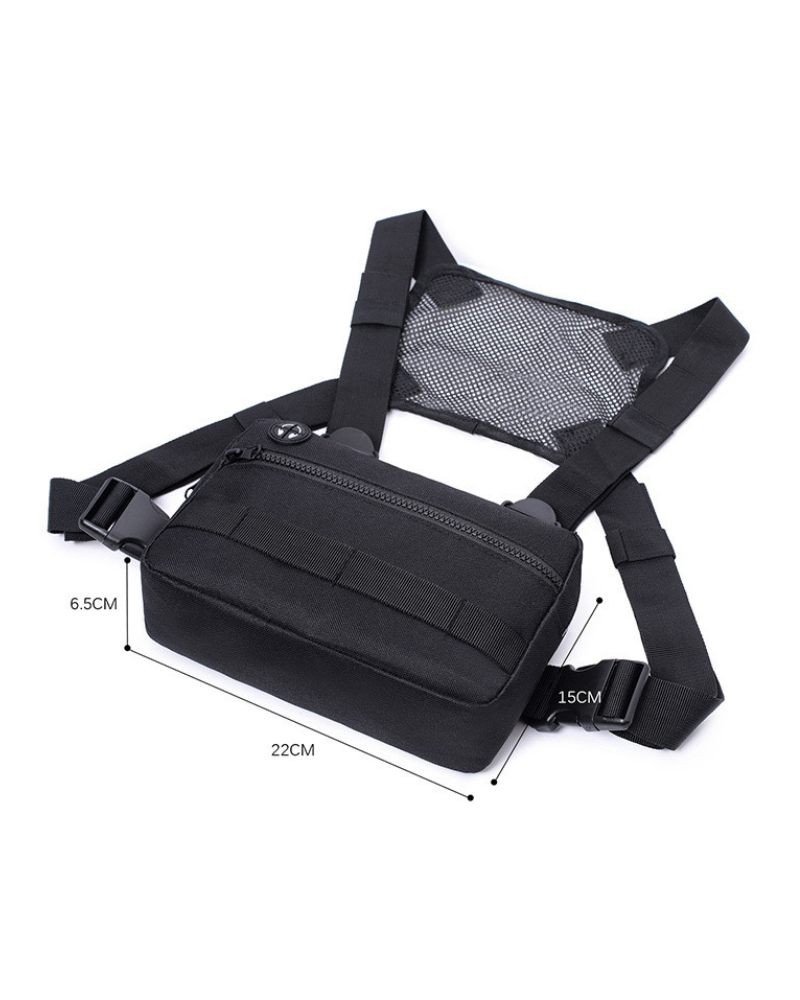 Urban Mesh Zipper Chest Pack -  adjustable strap - Urban Mesh Zipper Chest Pack for Adventure and City - View 3