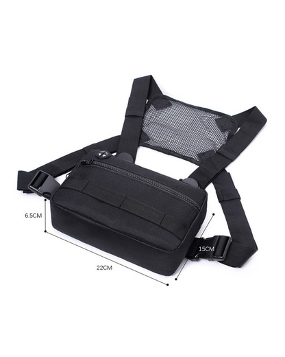 Urban Mesh Zipper Chest Pack -  adjustable strap - Urban Mesh Zipper Chest Pack for Adventure and City - View 3