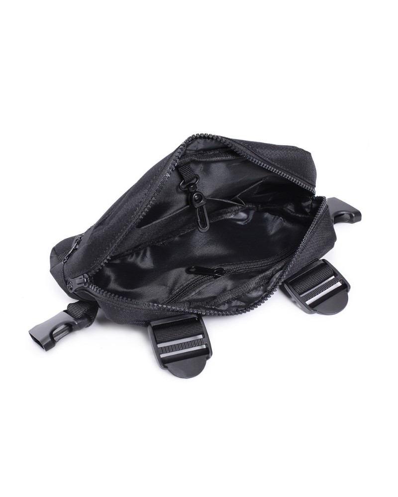 Urban Mesh Zipper Chest Pack -  black - Urban Mesh Zipper Chest Pack for Adventure and City - View 4
