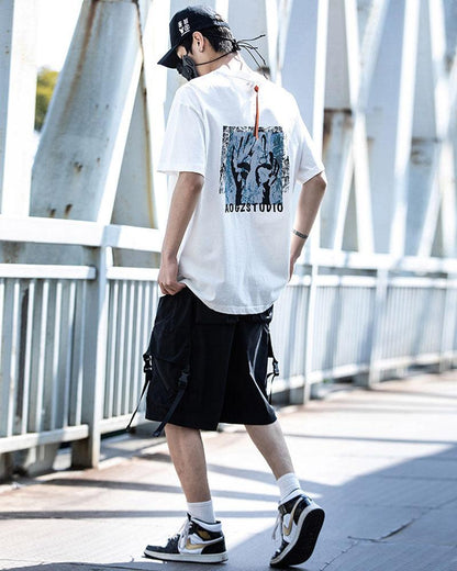 Urban Multi-Pocket Cargo Shorts -  streetwear - Urban Multi-Pocket Cargo Shorts for Casual Style - View 7