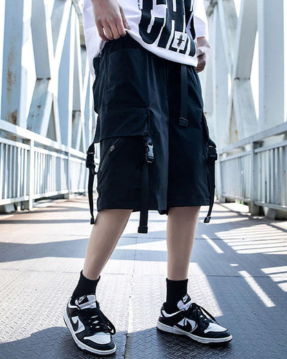 Urban Multi-Pocket Cargo Shorts - Summer Techwear - Urban Multi-Pocket Cargo Shorts for Casual Style - View 3