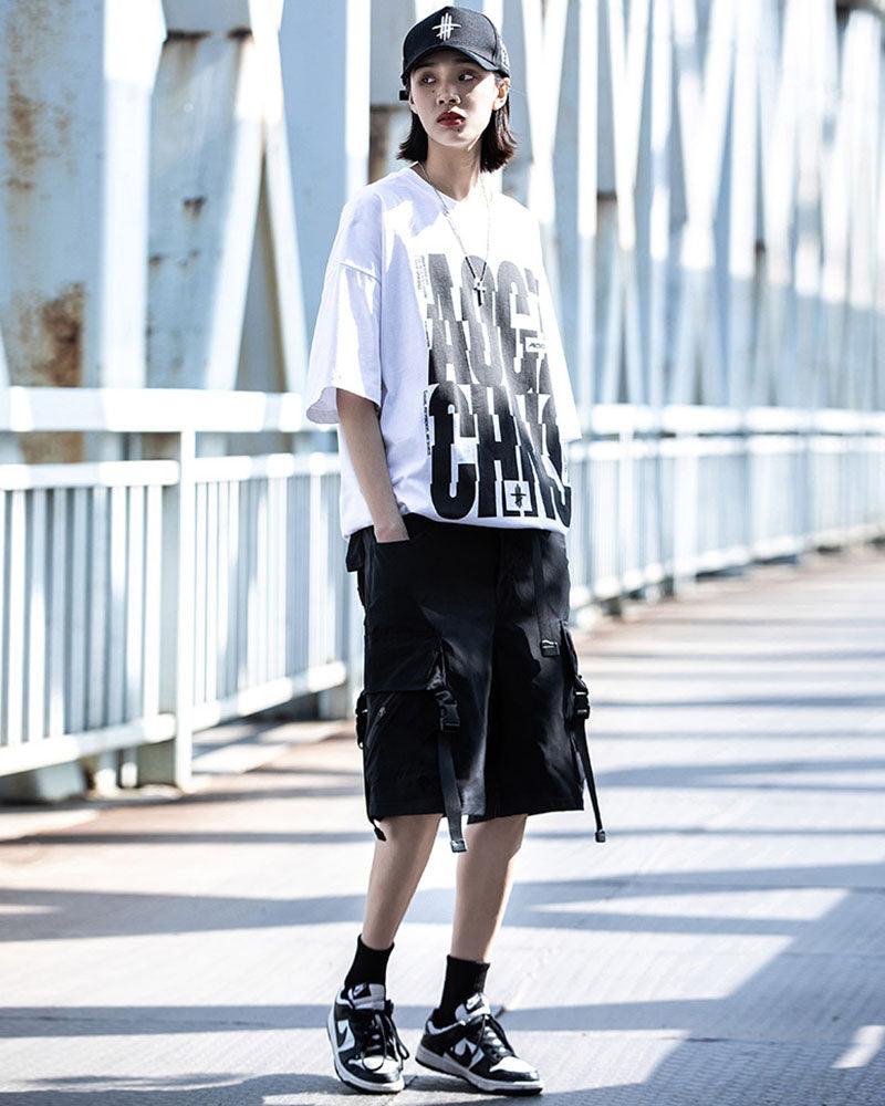 Urban Multi-Pocket Cargo Shorts -  techwear - Urban Multi-Pocket Cargo Shorts for Casual Style - View 9