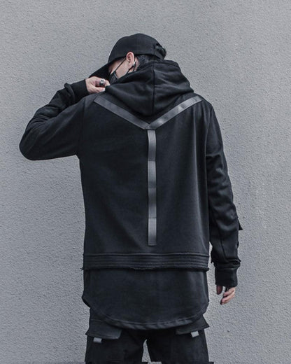 Urban Ninja Black Hoodie -  black hoodie - Urban Ninja Black Hoodie for Stylish Urban Wear - View 3