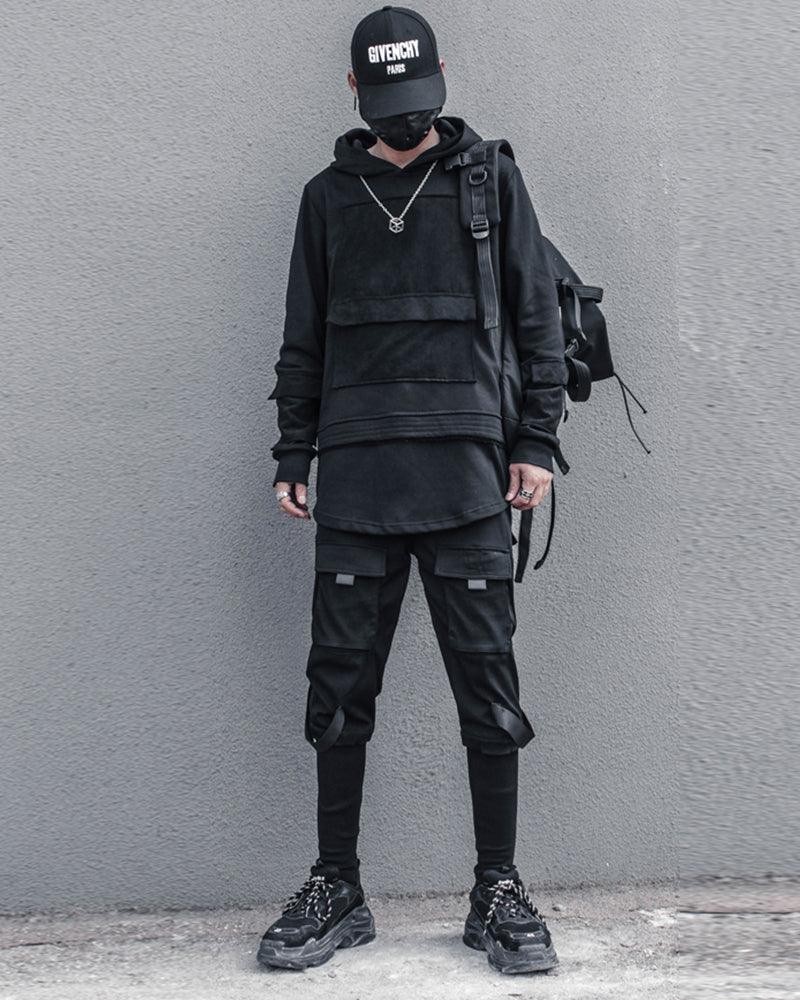 Urban Ninja Black Hoodie -  techwear jacket - Urban Ninja Black Hoodie for Stylish Urban Wear - View 6