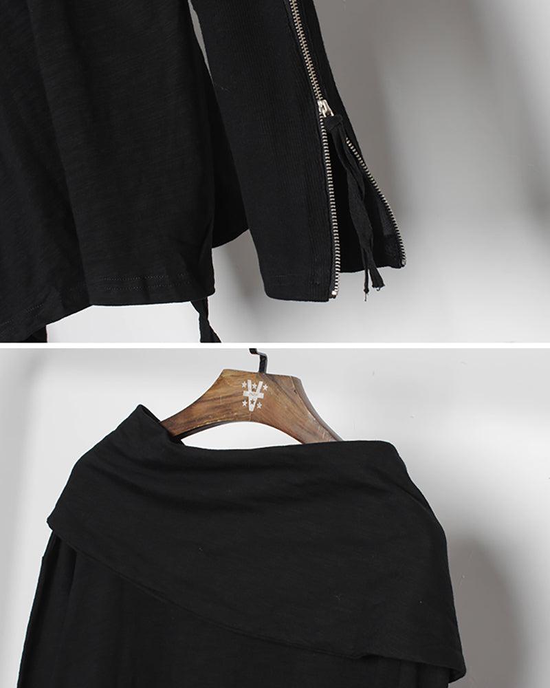 Urban Ninja High Collar Sweatshirt -  black - Urban Ninja High Collar Sweatshirt for Cozy Style - View 11
