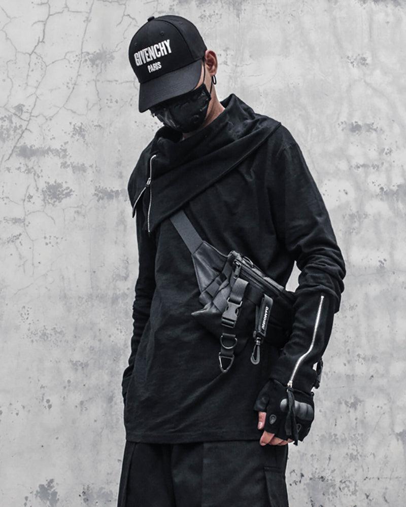 Urban Ninja High Collar Sweatshirt -  black - Urban Ninja High Collar Sweatshirt for Cozy Style - View 3