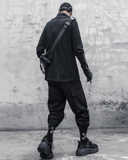 Urban Ninja High Collar Sweatshirt -  streetwear - Urban Ninja High Collar Sweatshirt for Cozy Style - View 6