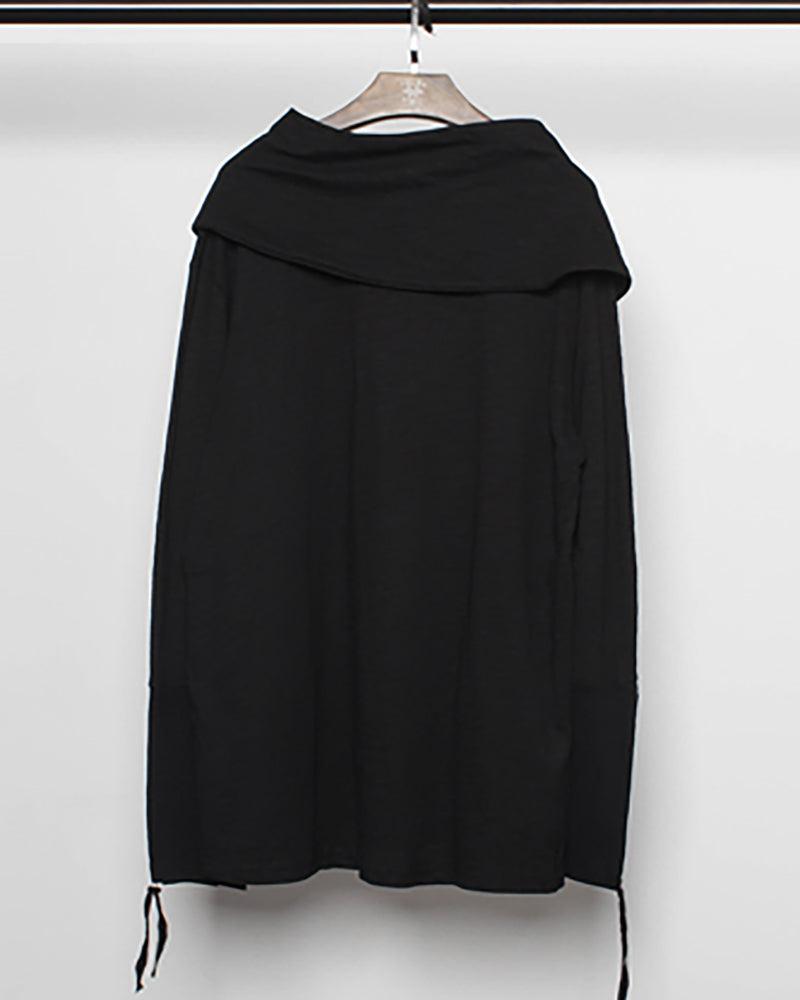 Urban Ninja High Collar Sweatshirt - stylish comfort - Urban Ninja High Collar Sweatshirt for Cozy Style - View 9