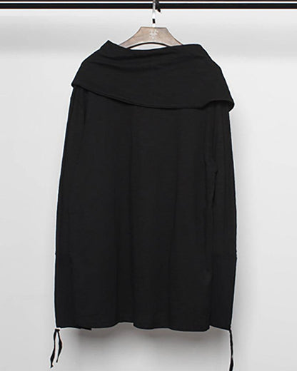 Urban Ninja High Collar Sweatshirt - stylish comfort - Urban Ninja High Collar Sweatshirt for Cozy Style - View 9