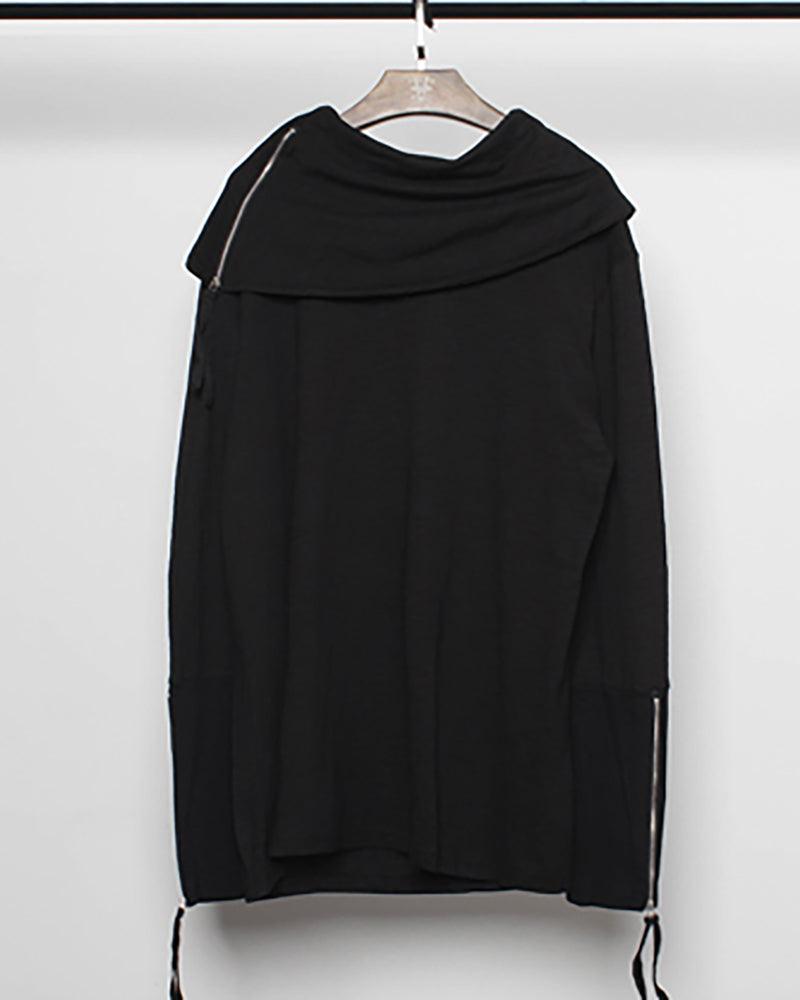 Urban Ninja High Collar Sweatshirt -  techwear sweatshirt - Urban Ninja High Collar Sweatshirt for Cozy Style - View 8