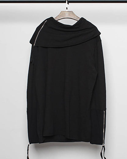 Urban Ninja High Collar Sweatshirt -  techwear sweatshirt - Urban Ninja High Collar Sweatshirt for Cozy Style - View 8