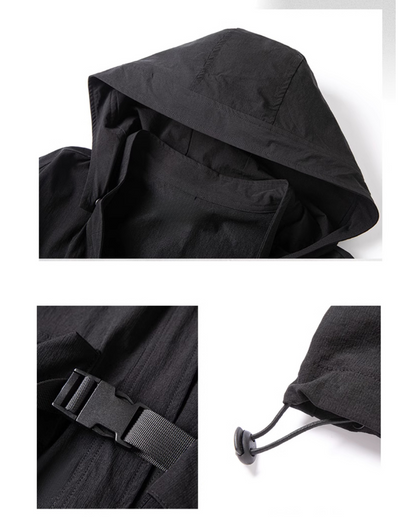 Urban Ninja Hooded Kimono -  black kimono - Urban Ninja Hooded Kimono for Modern Streetwear - View 9